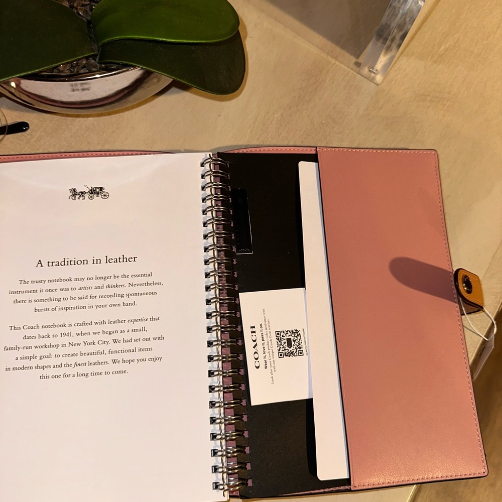 Coach Pink Signature Notebook - Picture 3 of 3